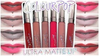 Review amp Swatches COLOURPOP Ultra Matte Lip  Liquid Lipsticks  Dupes [upl. by Hertberg]