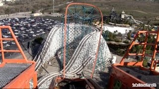 HD Goliath POV  Six Flags Magic Mountain 255Foot drop Front Row POV [upl. by Buchanan]