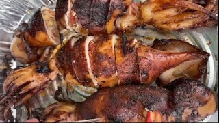 HOW TO COOK GRILLED STUFFED SQUID INIHAW NA RELLENONG PUSIT shorts [upl. by Obala]