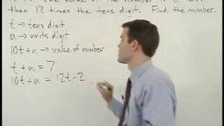 Digit Word Problems  MathHelpcom  Algebra Help [upl. by Swihart]