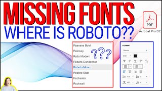 Find and Add Missing Fonts to PDF  Add Fonts to Adobe Acrobat Pro [upl. by Soph177]