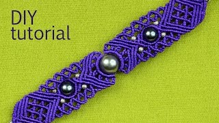 Big Eye Macrame Bracelet Tutorial [upl. by Oxley999]