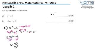 ‪Uppgift 2 Nationellt prov VT 2015 Matematik 2c [upl. by Roane]