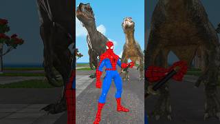 SpiderMan Sword Attacks Dinosaurs Trex Rescues SpiderMan Best dinosaur spiderman dinosaurs [upl. by Hnad]