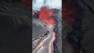 Drone captures volcanic eruption in Iceland [upl. by Saduj]