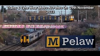 Trains amp Tyne Wear Metro At Pelwo On 29th November 2023 [upl. by Anaytat]