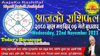 आजको राशिफल  २०८० साल मङ्सिर ०६ गते बुधवार  November 22 2023  2080 Mangsir 06  Aaja Ko Rashifal [upl. by Nita966]