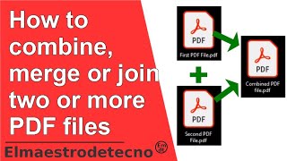 How to combine merge or join two or more PDF files [upl. by Annaiv738]