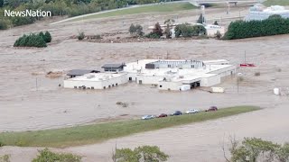 Helena latest Flooding from the storm sent 50 people to Tennessee hospitals roof [upl. by Noiek]