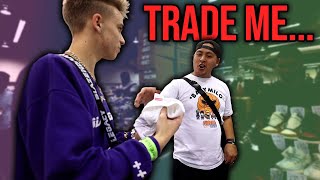 Buying a Supreme Tee then TRADING IT at Sneakercon Mini TradeUp Challenge [upl. by Nlycaj491]