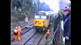 Class 50 50008 with breakdown train Class 37 derailed [upl. by Lowenstein]