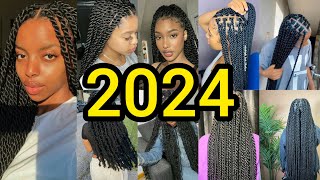 Super classy braids hairstyles 2024  Twist braids hairstyles  Braids styles [upl. by Akinimod]