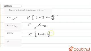 Dative bond is present in [upl. by Orfield]