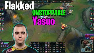 🔍 Flakked UNSTOPPABLE Yasuo in Challenger EUROPE 🌟 [upl. by Atnohsal]