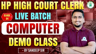 HP High Court Clerk  Live Class  Computer  Demo Class  By Sandeep Sir [upl. by Idelia773]