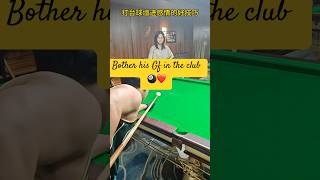 A Snooker Player BF Bother his Girlfriend While her Reaction is so cute she can’t play Well snooker [upl. by Ateloj940]