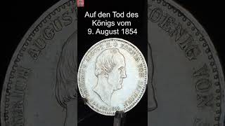 2 Münzen zum Tod des sächsischen Königs 1854  shorts [upl. by Ettedualc217]