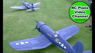 2x F4U Corsair Top Flite vs Black Horse  OS FF320 ASP FS400  MSG Stiftland  Alfred Markus HD [upl. by Tehcac476]