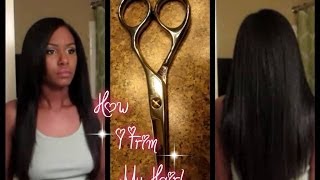 How I Trim My Hair Highly Requested [upl. by Nnanerak]