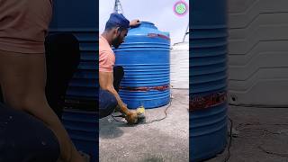 water tank make a hole drill machine drill plumber watertank plumbing shorts [upl. by Ahseenak308]