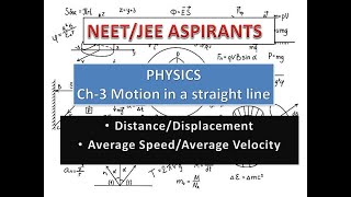 Phy Class11 Ch3 Motion in a straight line 2 DistanceDsiplacementAvg SpeedVelocity [upl. by Acirem]