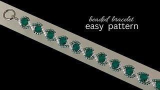 quick and easy pattern for bracelet making beading tutorial [upl. by Meehyrb809]