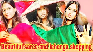 Beautiful lehenga and saree shopping ll saste kapde for festival ll clothes shopping [upl. by Werna]