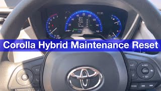 2022 Toyota Corolla Hybrid Reset Scheduled Maintenance  How to reset oil change reminder [upl. by Peck]