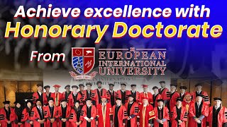 Achieve Excellence with Honorary Doctorate at International Level  Aimlay [upl. by Botti378]