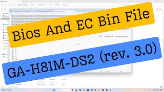 Bios  Bios Main GIGA  Bios And EC Bin File  GAH81MDS2 rev 30 Free Dowload [upl. by Thoer393]