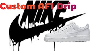 How to Customize Nike AF1 Drip 🎨👟 EASY [upl. by Htnnek394]