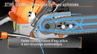 NEW STIHL GS 461 Concrete cutting chain saw  French video [upl. by Martsen]