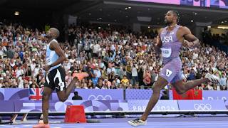 Paris 2024 Olympics Letsile Tebogo Defeats Noah Lyles to Take Second in Mens 200M Semifinals [upl. by Eiznekcm]