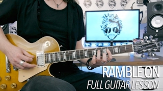 How To Play “Ramble On” by Led Zeppelin Full Electric Guitar Lesson [upl. by Idnahs]