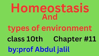 homeostasis class 10control system of homeostasistypes of environment in poshtoPashtu [upl. by Iramo952]