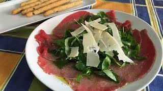 Carpaccio di Manzo Rucola e Grana [upl. by Yesrej]