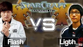 Starcraft Broodwar Flash vs Light TvT Decir que esto es épico es poco [upl. by Atterehs]