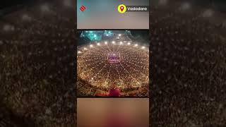 Watch Massive crowds perform Garba in Vadodara Gujarat [upl. by Rhee]