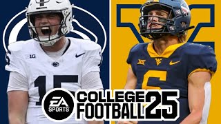 Penn State at West Virginia  Week 1 Simulation EA College Football 25 [upl. by Long]