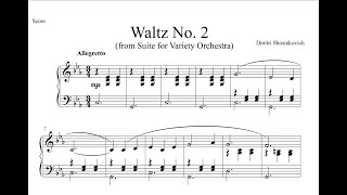 Waltz No 2 Dmitri Shostakovich  Piano with Sheet [upl. by Aida]