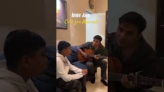 Anuv Jain singing with cute small Fan 🫶🏻l anuvjain cute fan moment l anuvsworld anuvjainhusn [upl. by Lakin13]