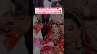 PoV He Perfectly Puts Sindoor wedding marraige weddingparty love marrriage weddingcouple [upl. by Elatnahs]