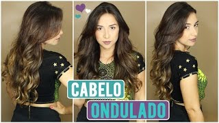 Tutorial Cabelo Ondulado Natural fácil [upl. by Ybbor3]