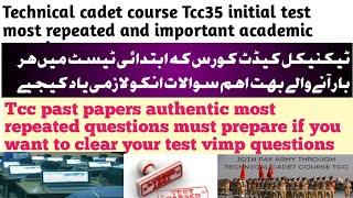 Tcc35 most repeated academic questions past papersTcc initial test preparationTcc35 vimp Que tcc [upl. by Ewell]