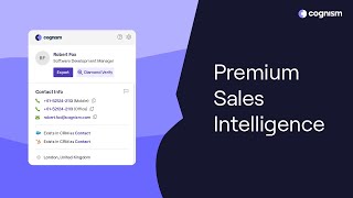 Cognism  Premium Sales Intelligence [upl. by Demy886]