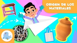 El ORIGEN de los MATERIALES 🧶 Clasificación de materiales para niños 🧱 Naturales y artificiales [upl. by Twila]