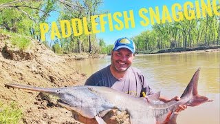 Catching River Monsters PADDLEFISH on the Yellowstone River [upl. by Arted]