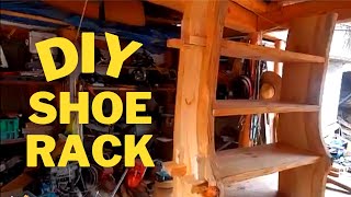 Wooden Shoe Rack Making at Home  Shoe Rack Design DIY [upl. by Hanavas622]