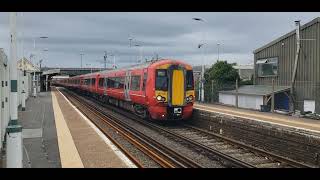 Gatwick Express class 387 Electrostars arriving and departing Newhaven Town [upl. by Faust6]