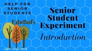 Student Experiment for Senior Students Introduction [upl. by Osner994]